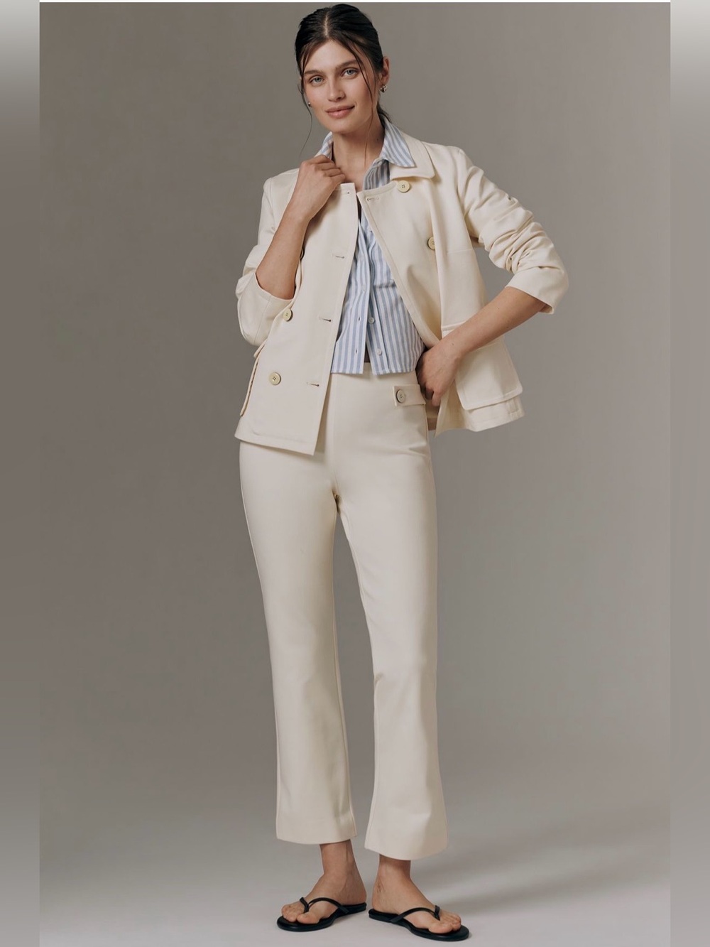 Maeve Poppy Kick-Flare Pull-On Pants